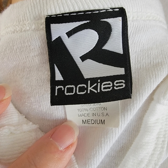 Rockies 3/4 Sleeve V Neck Tee SZ M - Picture 4 of 5